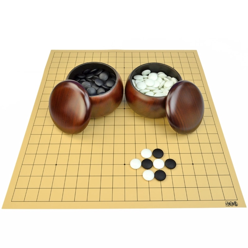 m-4724 脚付将棋盤 囲碁盤 囲碁駒 囲碁セット 桧1寸卓上