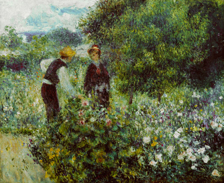 花摘み Picking flowers, 1875. | ピエール＝オーギュスト・ルノワール