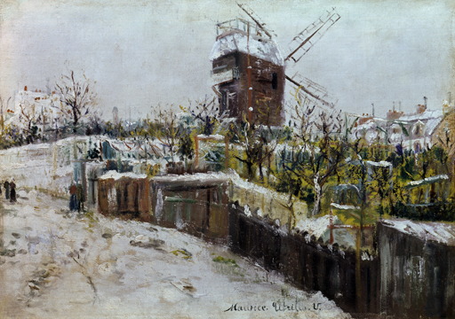 雪のムーラン・ド・ラ・ギャレット the Moulin de la Galette in the