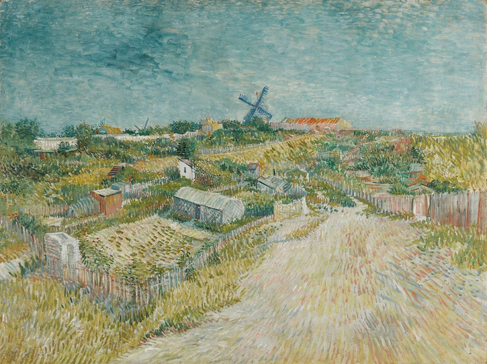 モンマルトルの菜園 Vegetable Gardens in Montmartre, 1887. | フィン