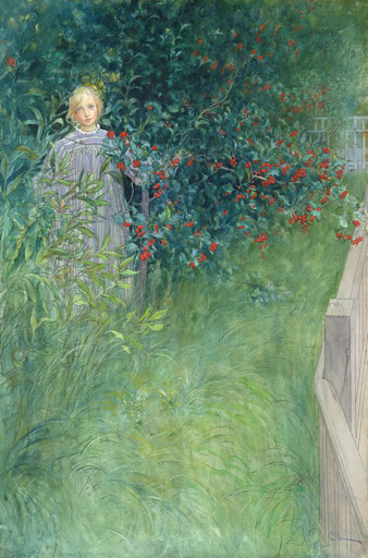 In the rose hip hedge. | カール・ラーション Carl Larsson | 絵画