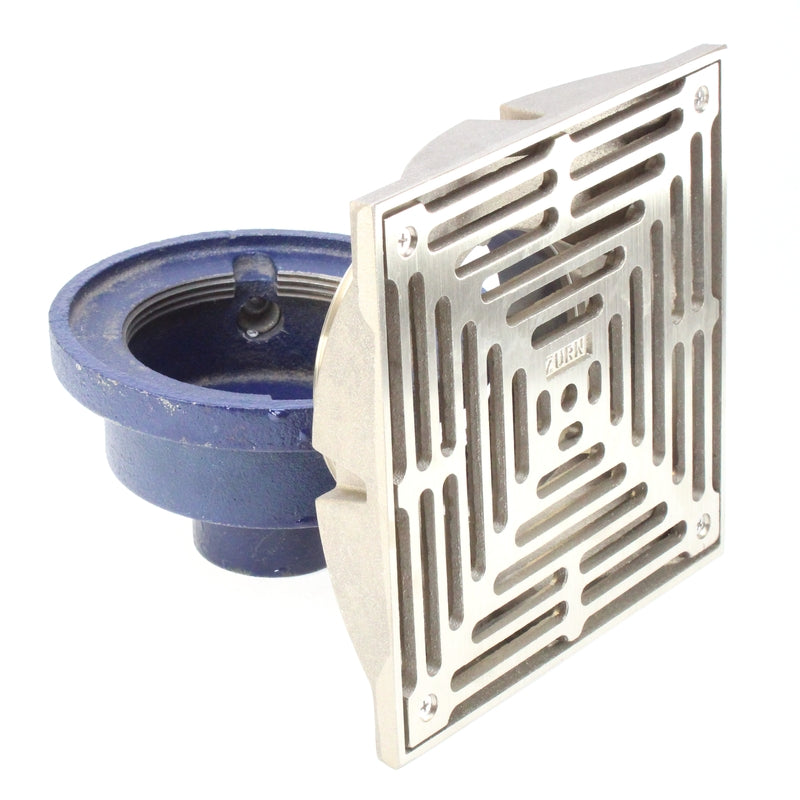 Zurn ZXN211-A - Floor Drain w/ Heavy-Duty Round Nickel Bronze Strainer