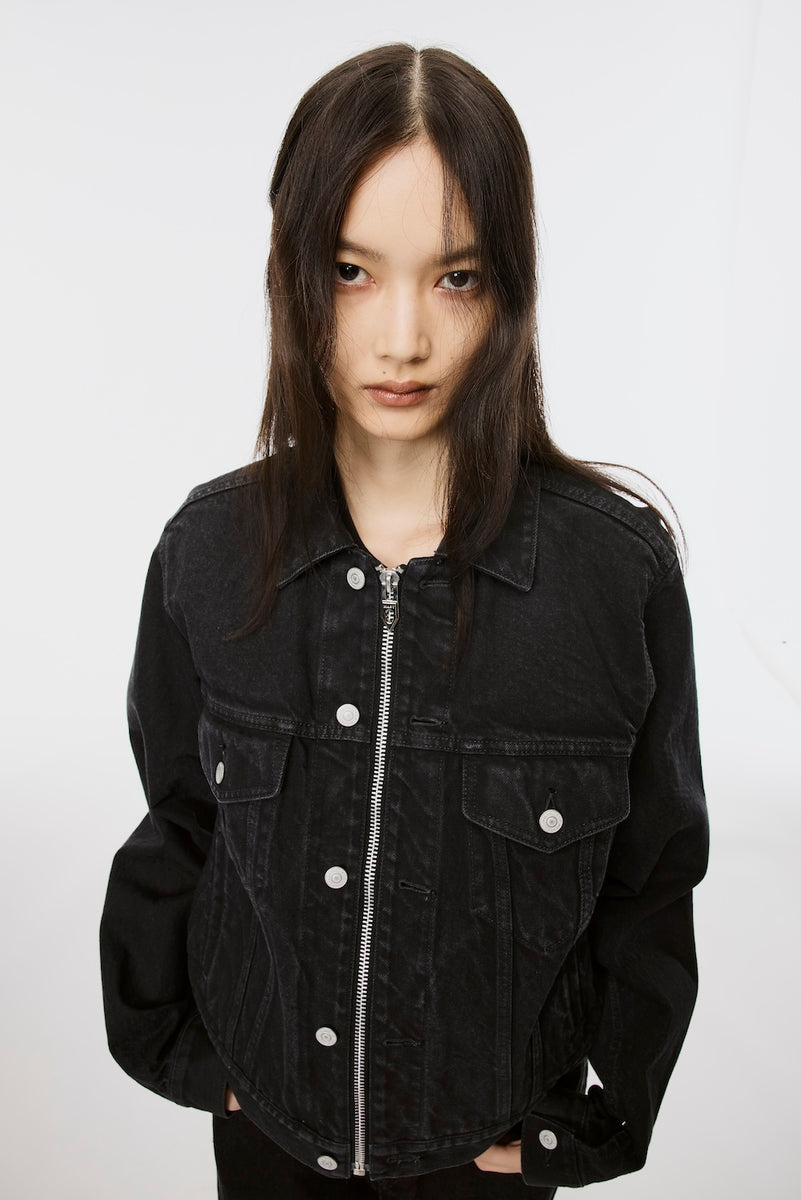 Mb Zip-Up Denim Jakcet - Black - MASUBOYS– MASU Official Online Store