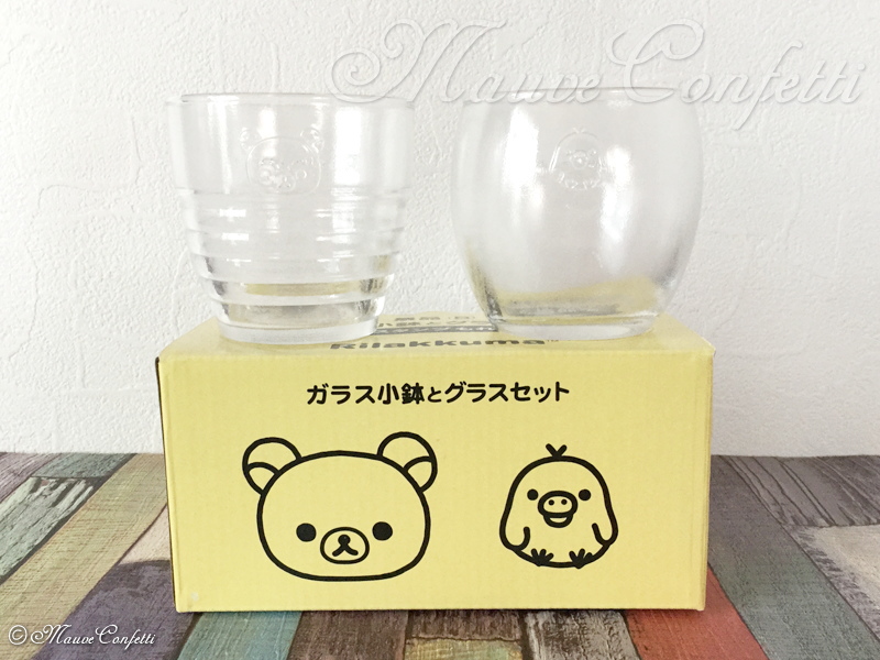 ユーズド品】リラックマ ガラス小鉢とグラスセット 春のリラックマ