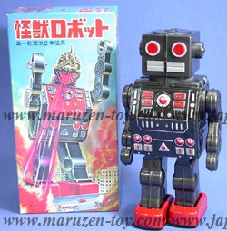 丸善商店 （メタルハウス）日本製ブリキ商品 No.2 怪獣ロボット（黒