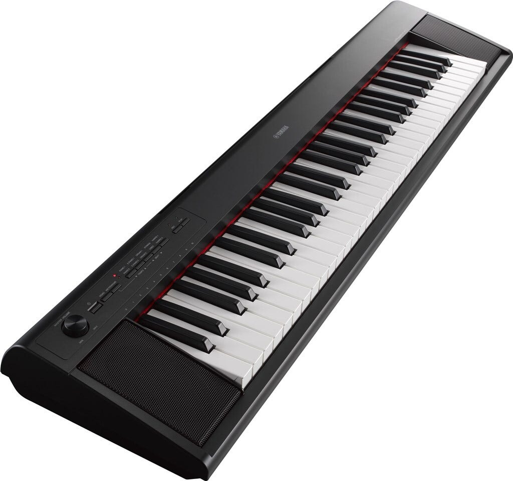 Yamaha Piaggero NP12B Digital Piano & SK B2 Survival Kit - Black