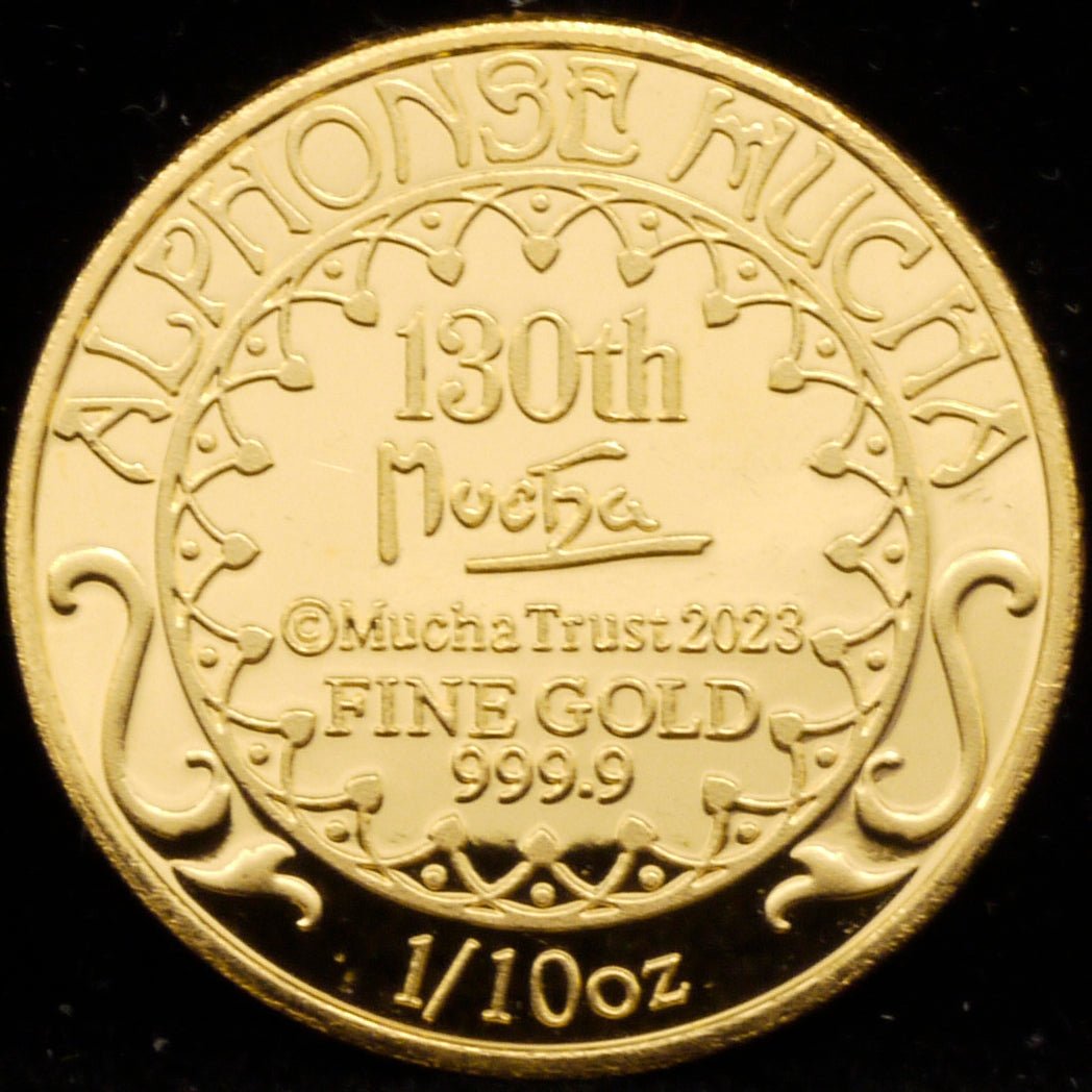 1/10oz金メダル アルフォンス・ミュシャ ミュシャ財団130周年｜コイン