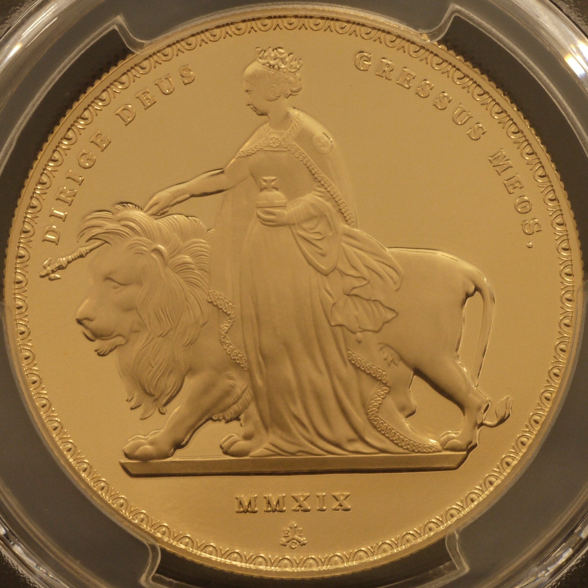 セントヘレナ島 5ポンド金貨 2019年 ウナとライオン PCGS PR70DCAM