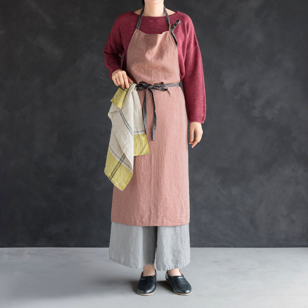 Lino e Lina フルエプロン マノン オールドローズ – ABC Cooking MARKET