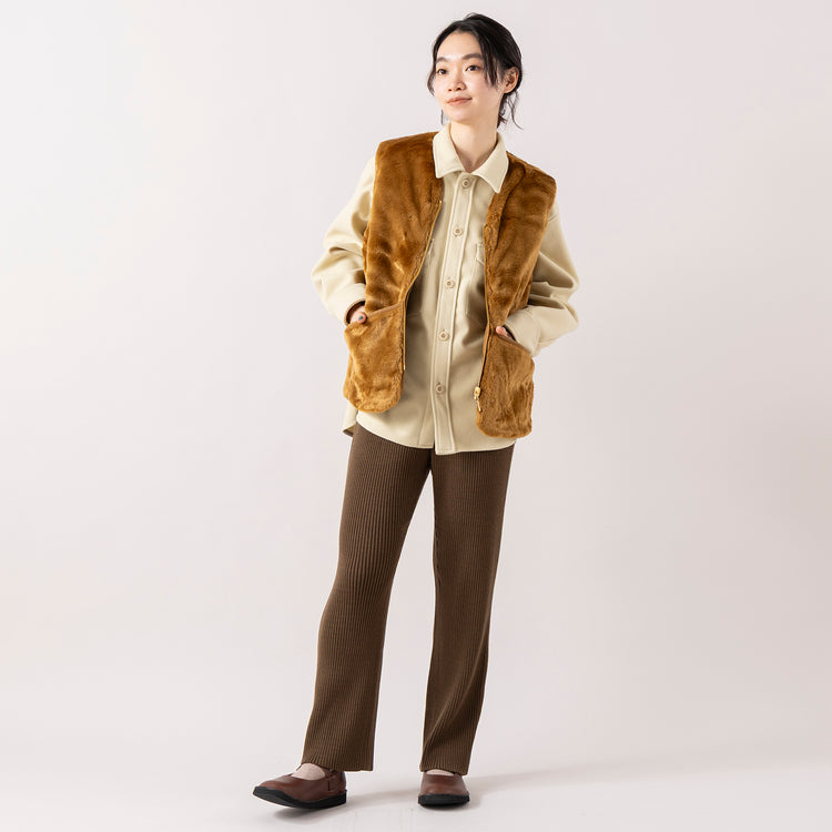 BATONER | バトナ― LaLa Begin別注 SOLID WOOL RIB PANTS