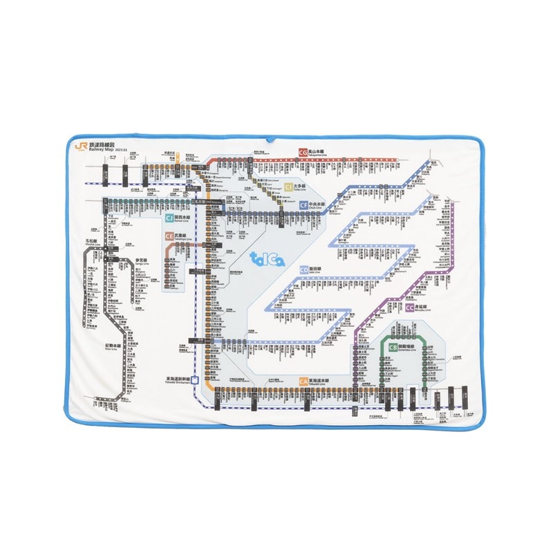 ○クールブランケット JR東海鉄道路線図(【宅配】路線図): PLUSTA