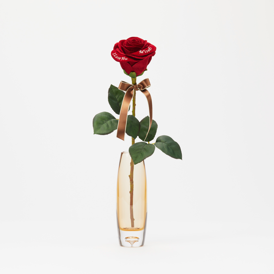 誕生日・プロポーズは1本の赤バラと花瓶セット MERIA ROOM PROPOSE