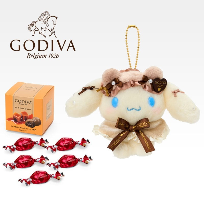 Plush Keychain Cinnamoroll Sanrio x GODIVA 2026 - Meccha Japan