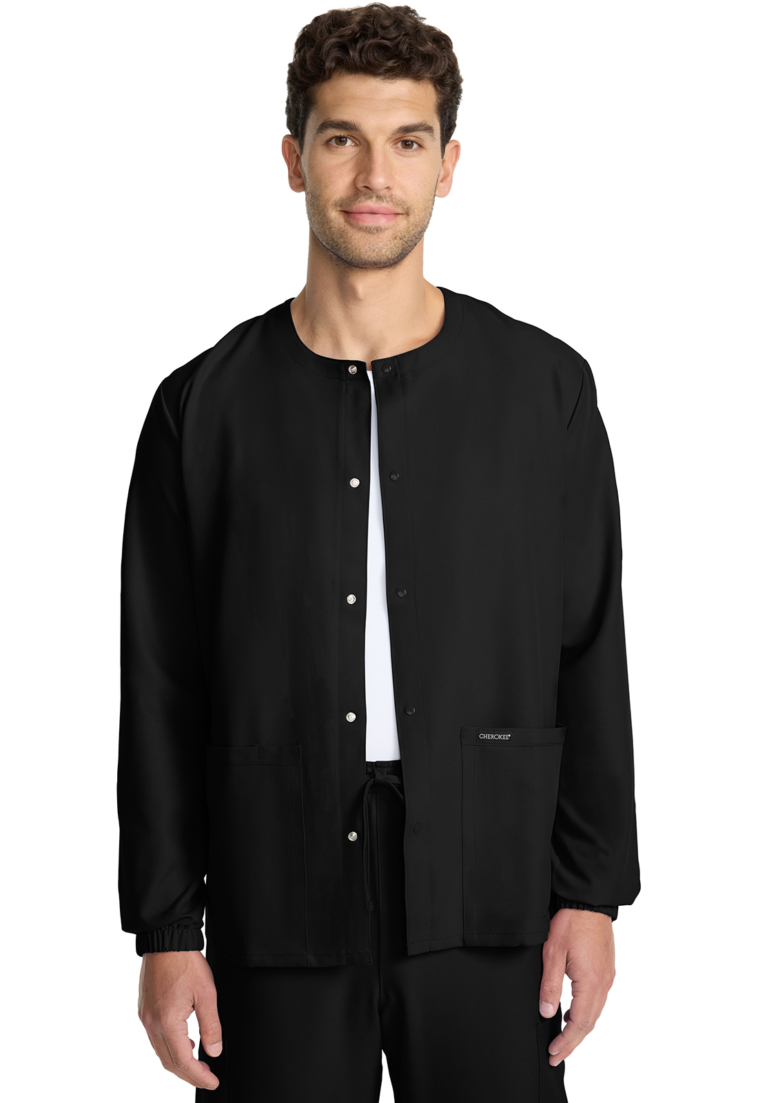 Cherokee Unisex Snap Front Warm Up Scrub Jacket - WW Originals