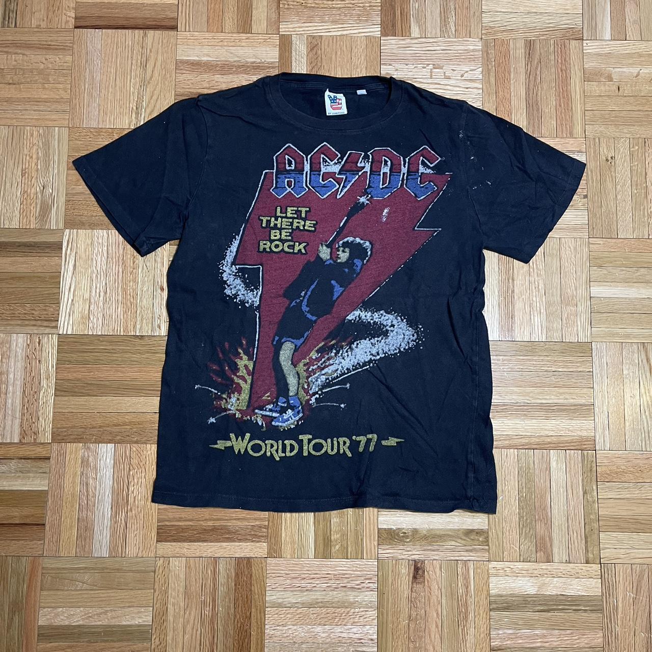 Vintage Junk Food Tag ACDC World tour 77 Graphic | Depop