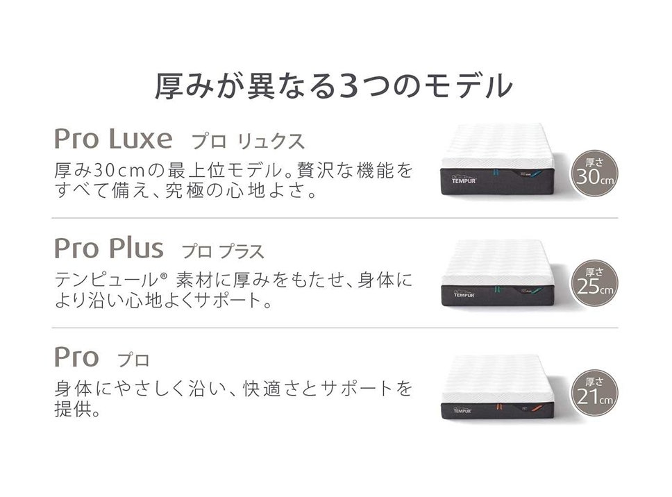 プロマットレス｜体圧分散 20%向上 低反発｜テンピュール【公式】