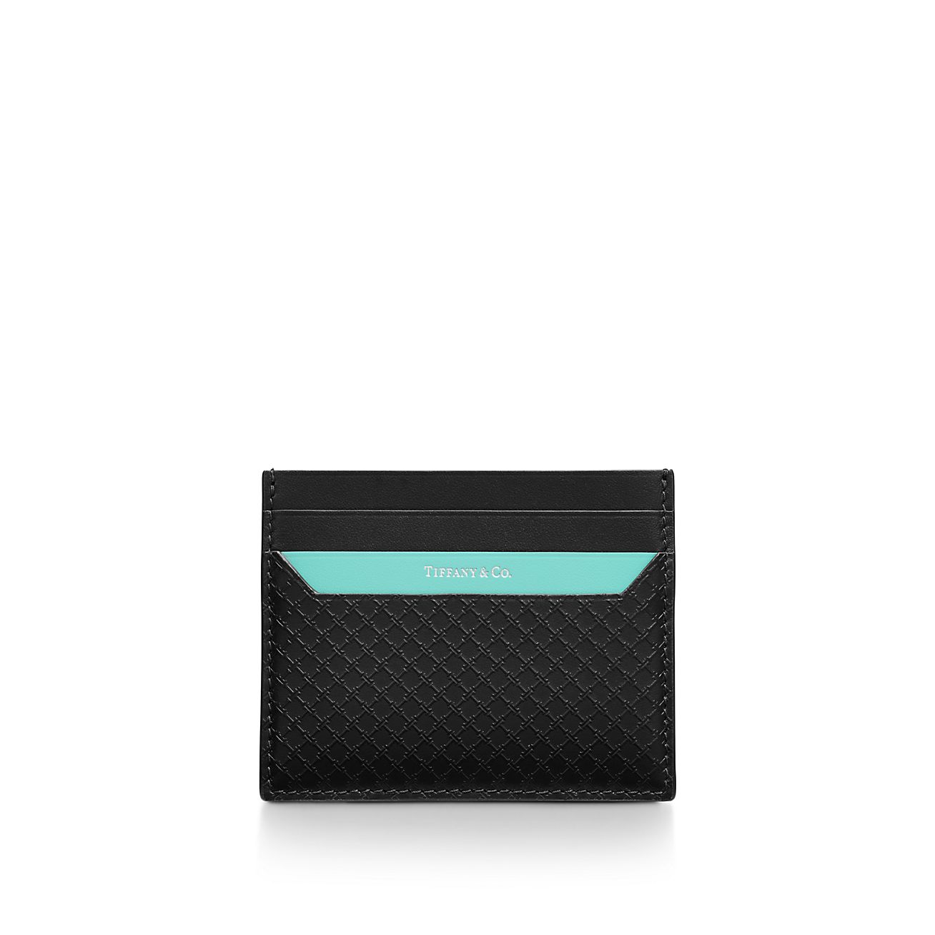 ティファニー T スクエア カード ケース ブラック レザー | Tiffany & Co.