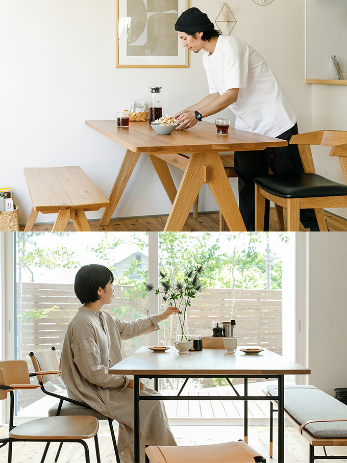 あなたはBOTHY派？Luonka派？DOORSの家具を使った、それぞれのDINING