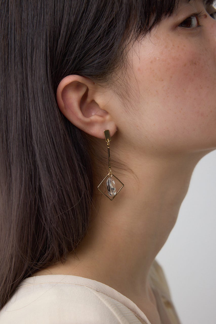 AZUL BY MOUSSY | クリアメタルアシンメトリーピアス (ピアス