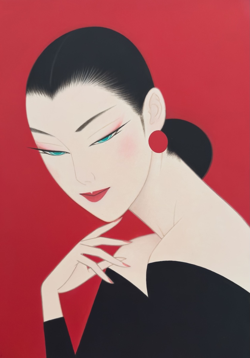 1980年代のノエビアCMシリーズも 鶴田一郎氏の美人画展を大阪・天保山