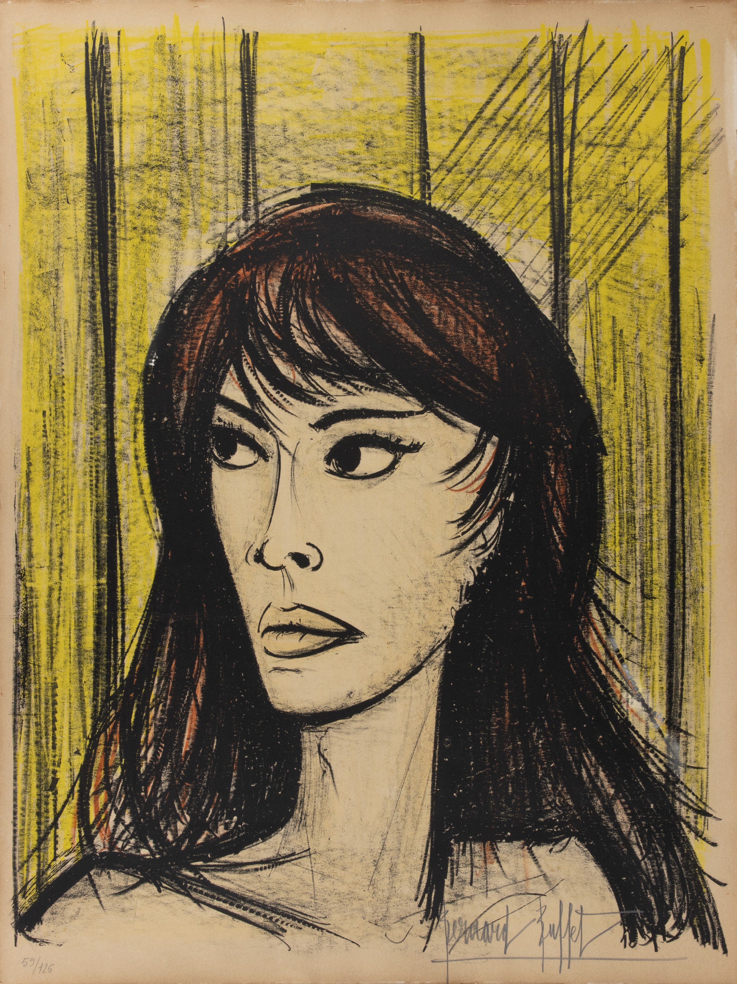 ▷ Rita by Bernard Buffet, 1960 | Lithographs | Artsper