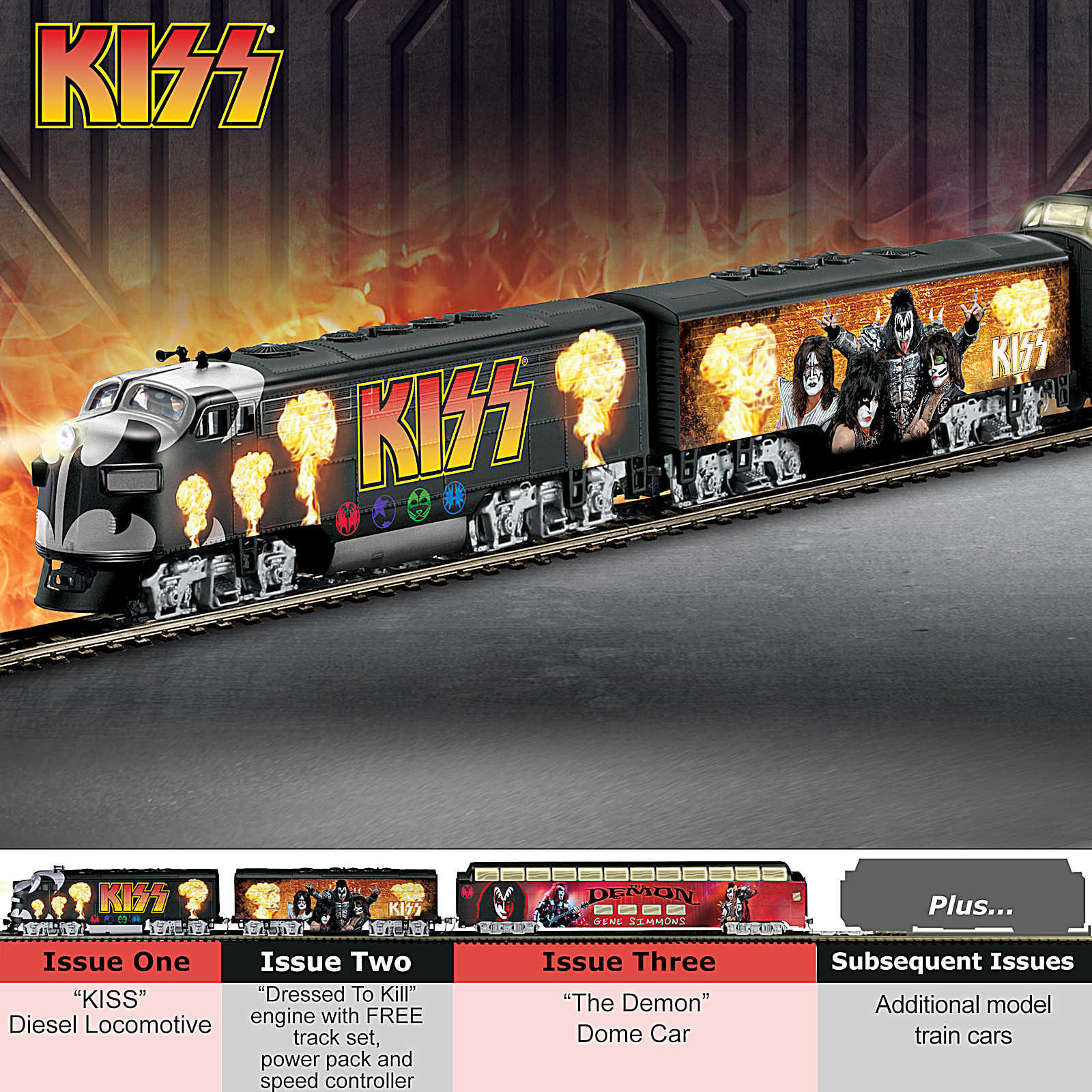 KISS Rock N Roll Express Diesel Train Collection