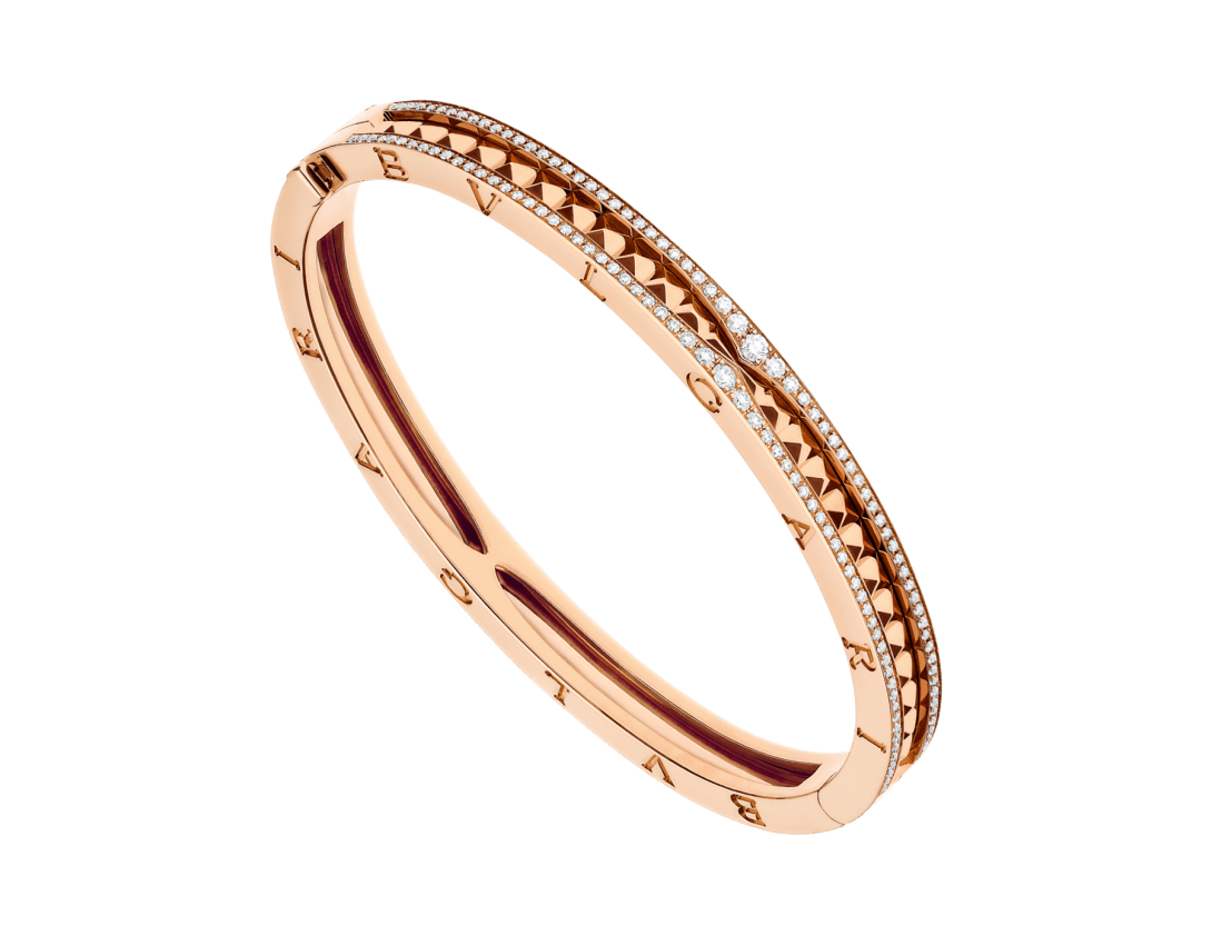 Rose gold B.zero1 Bracelet with 1.04 ct Diamonds | Bvlgari
