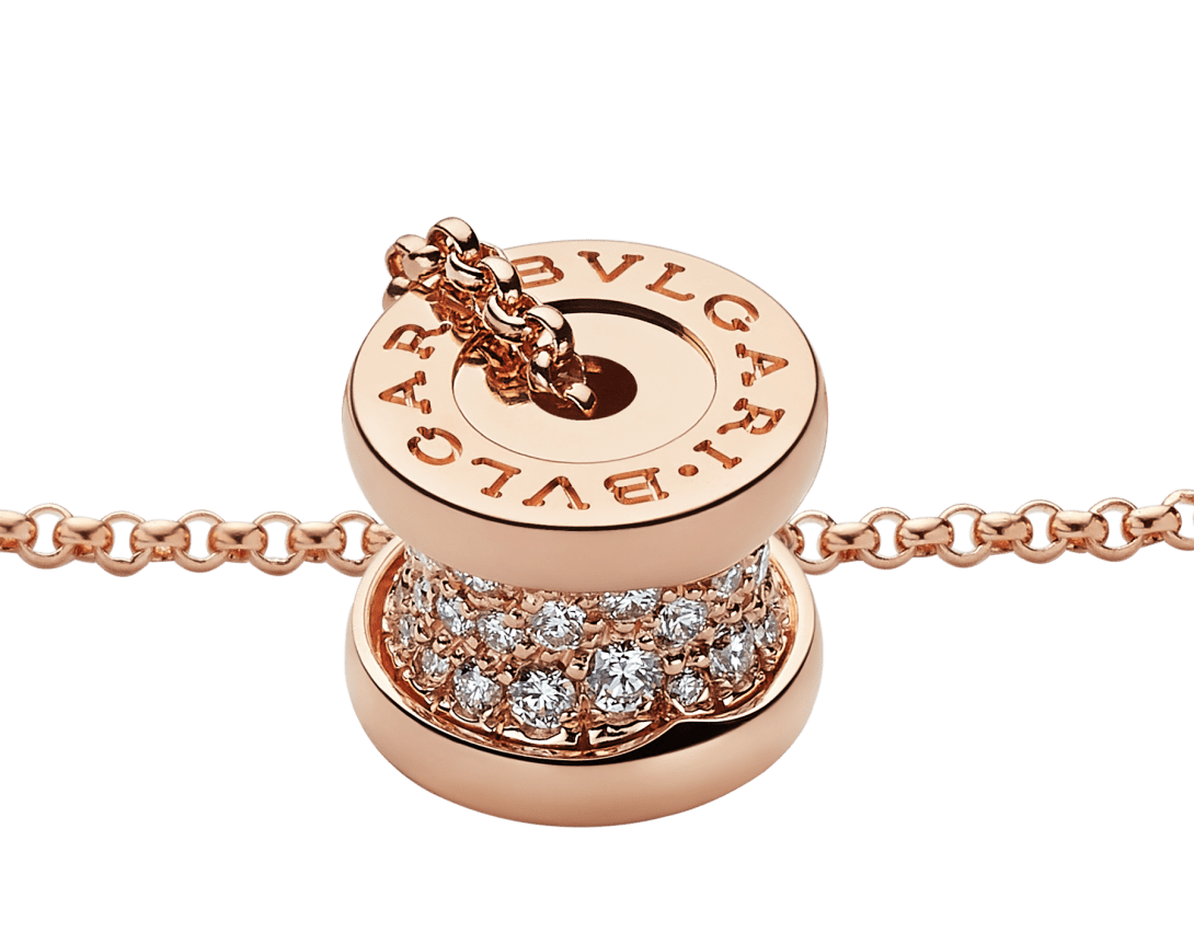 Rose gold B.zero1 Necklace with 0.31 ct Diamonds | Bvlgari