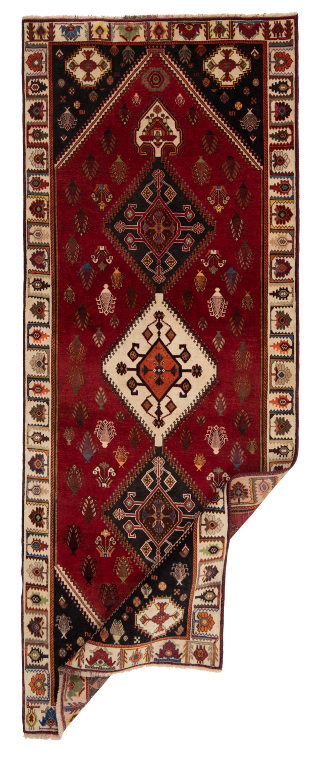 shiraz qashqai と khamse rug2枚※専用ページ Antique Shirazi Qashqai