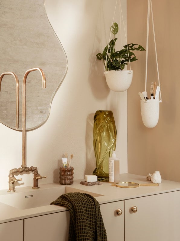Ferm Living Pond mirror, large, brass | Finnish Design Shop