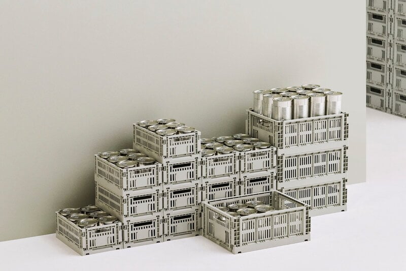 HAY Colour Crate, XL, recycled plastic, grey | Finnish Design Shop NL