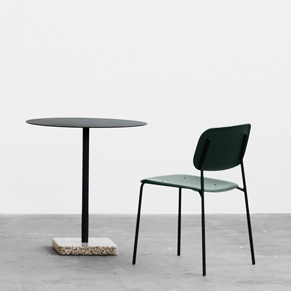 HAY Terrazzo table, 70 cm, anthracite – grey | Finnish Design Shop