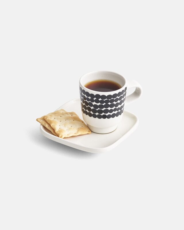Marimekko Oiva - Siirtolapuutarha espresso cup and plate | Finnish
