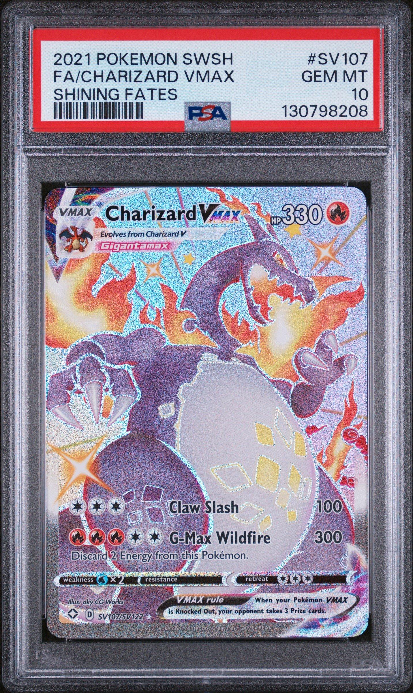 2021 Pokemon Sword & Shield Shining Fates Sv107 Full Art/charizard
