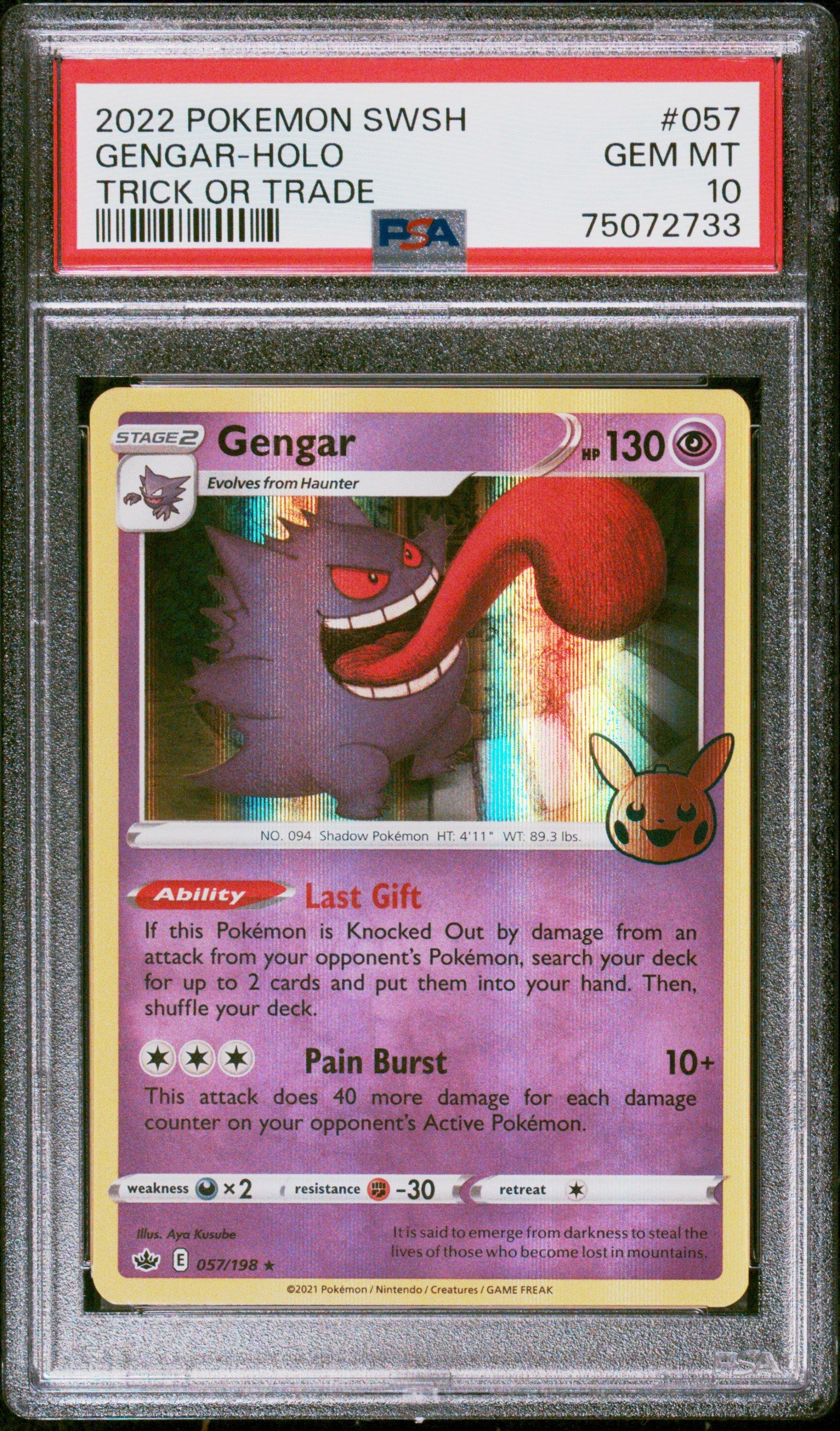 2021 Pokemon Sword & Shield Chilling Reign 057 Gengar-holo Trick