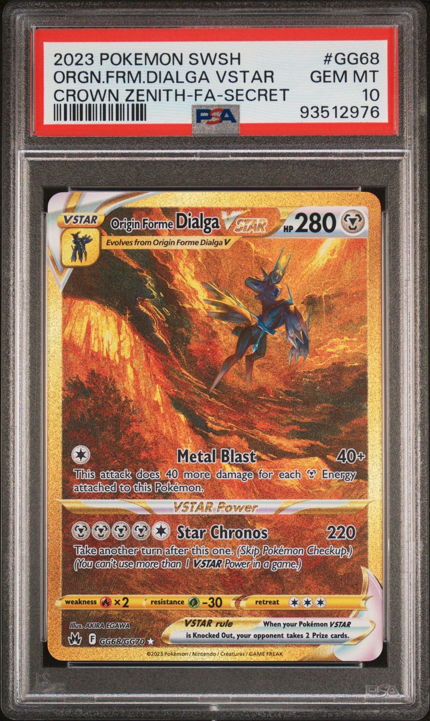 2023 Pokemon Sword And Shield Crown Zenith Gg68 Full Art/origin