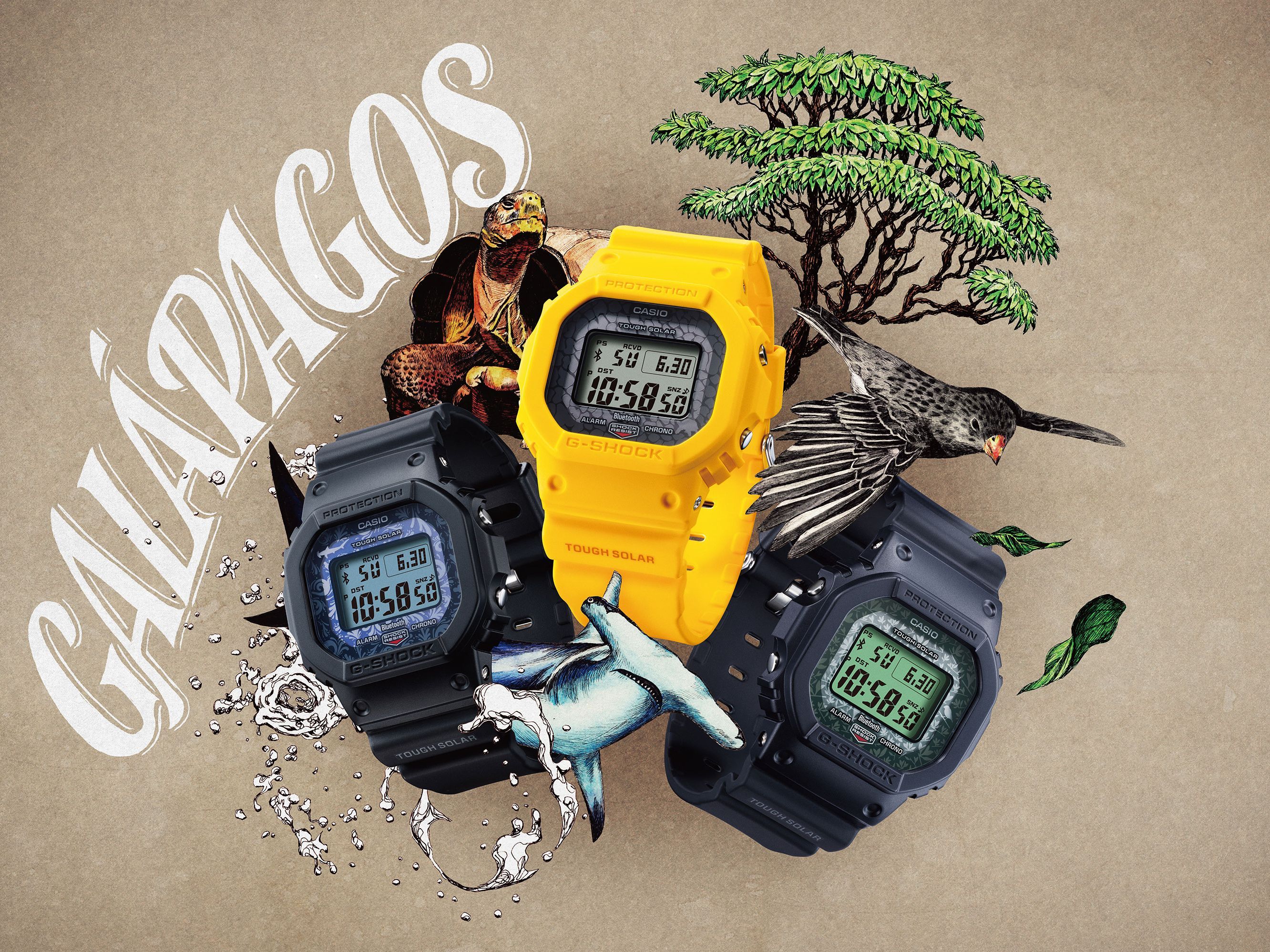 G-SHOCKがチャールズ・ダーウィン財団とコラボ！ ガラパゴス諸島に生息