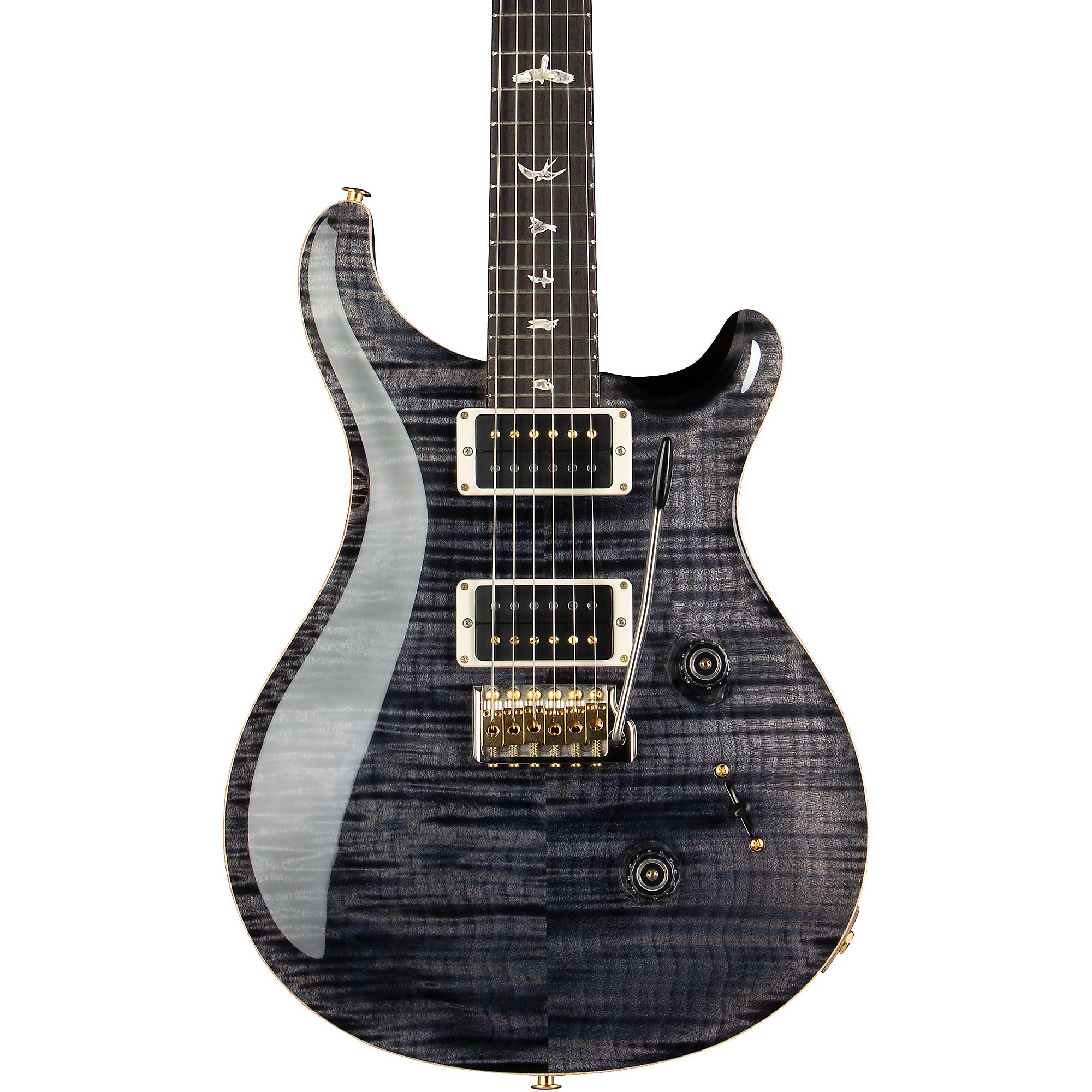 Platinum PRS Custom 24 10-Top Electric Guitar - Gray Black