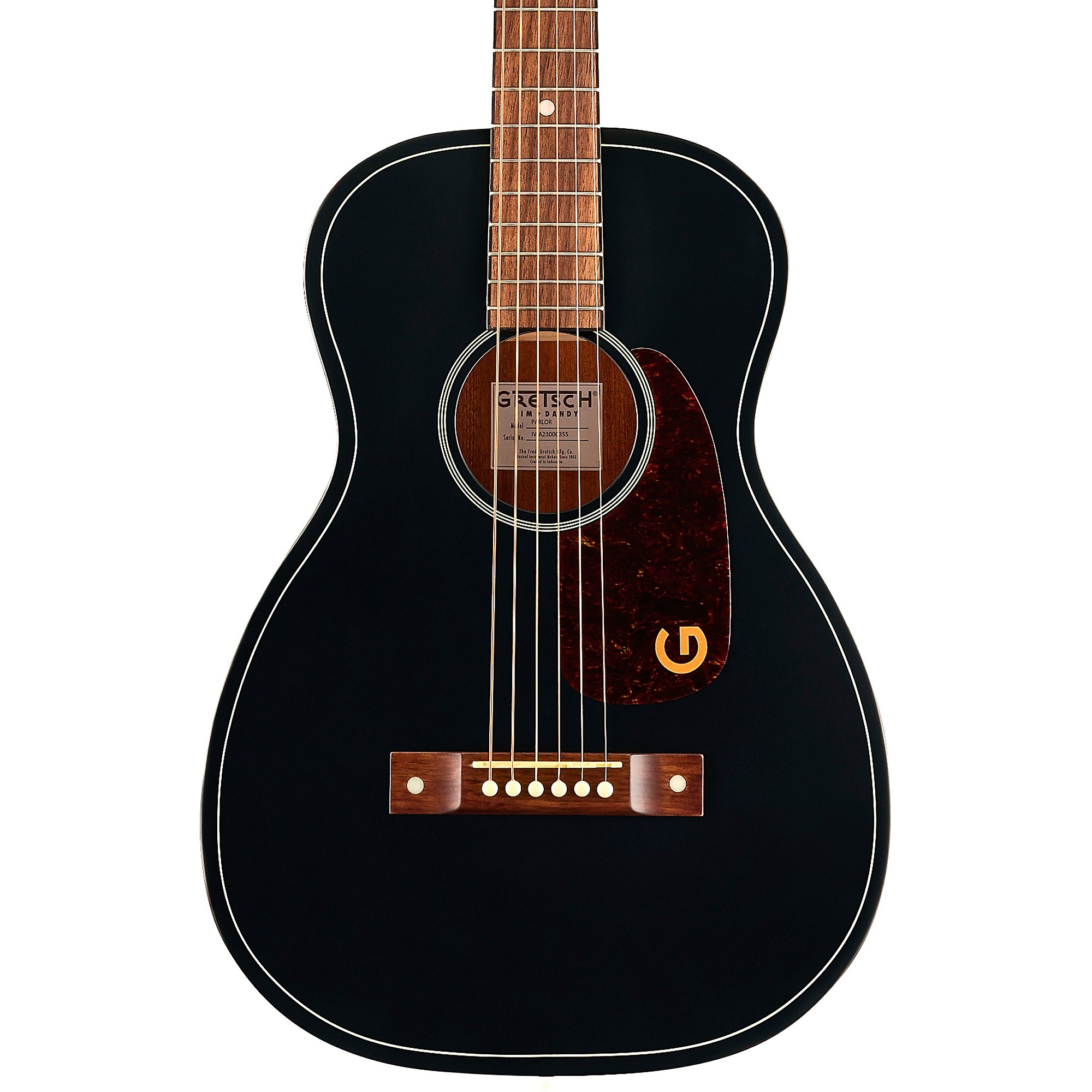 Gretsch Guitars Jim Dandy Deltoluxe Parlor Acoustic Guitar Black