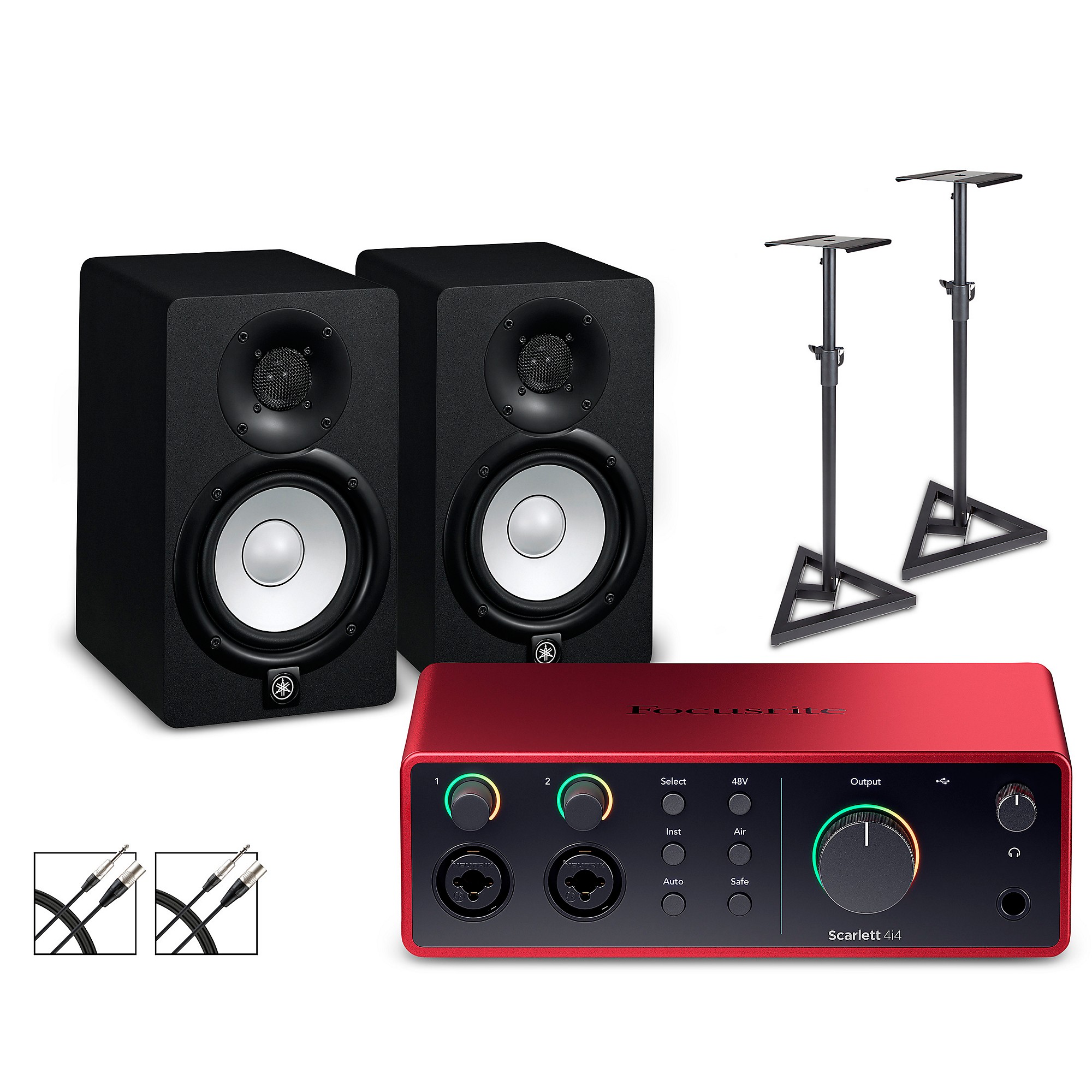 Focusrite Scarlett 4i4 4th Gen With Yamaha HS Studio Monitor Pair