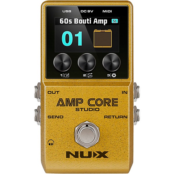 NUX Amp Core Studio Amp Modeling Pedal Gold | Guitar Center
