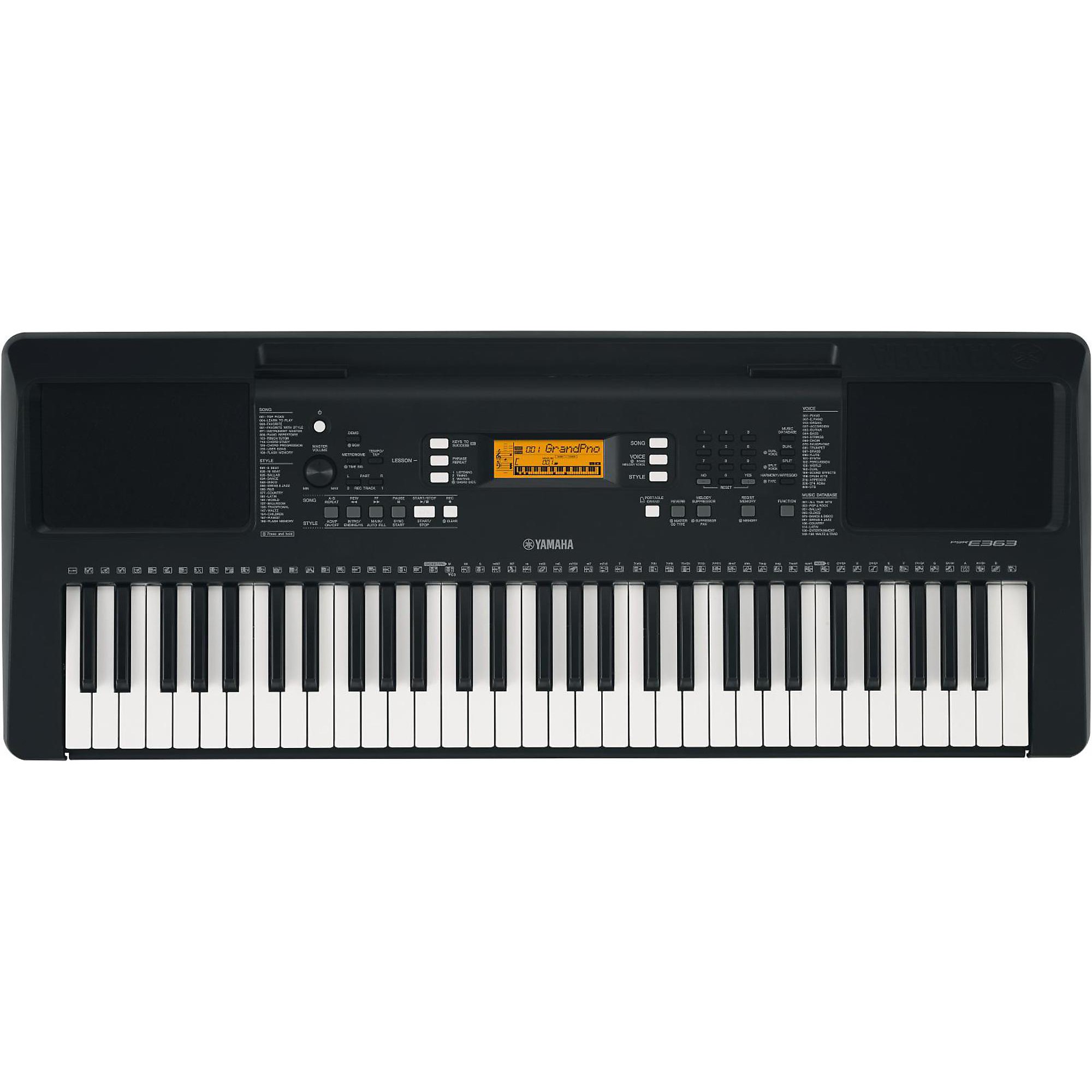 Yamaha PSR-E363 61-Key Portable Keyboard Black | Guitar Center