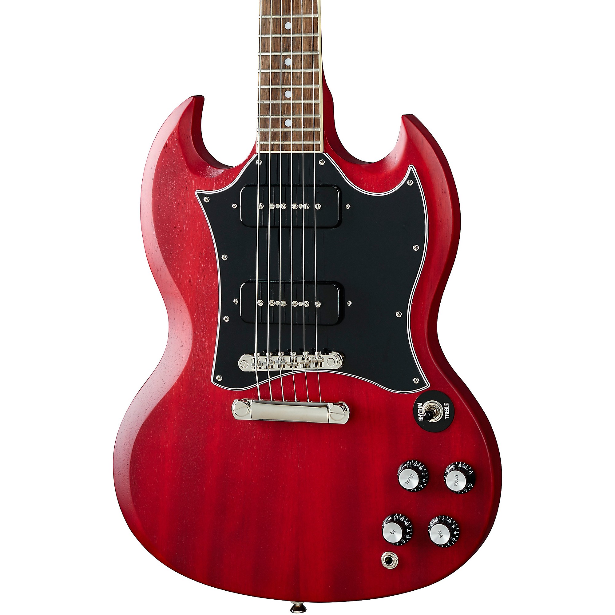 Epiphone SG Classic Worn P-90s Electric Guitar Worn Cherry