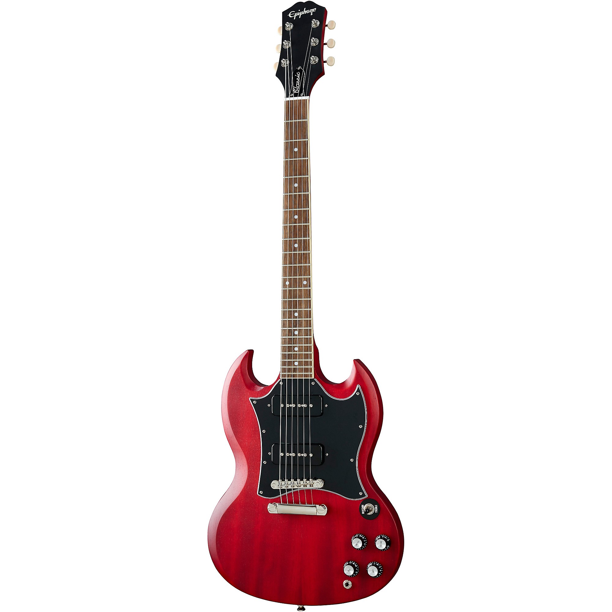 Epiphone SG Classic Worn P-90s Electric Guitar Worn Cherry