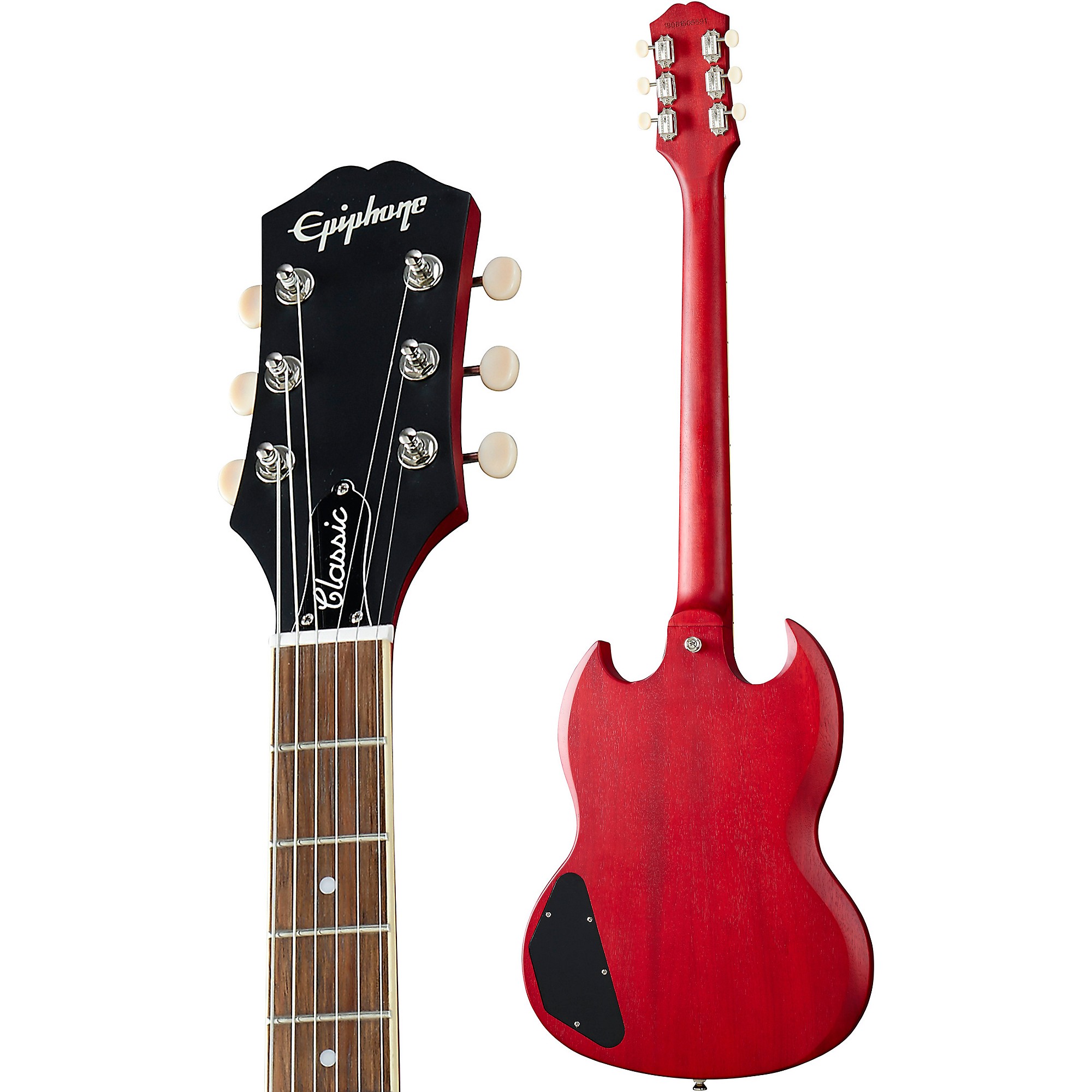 Epiphone SG Classic Worn P-90s Electric Guitar Worn Cherry