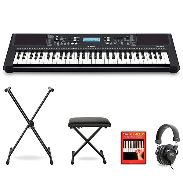 Yamaha PSR-E373 Portable Keyboard With Power Adapter Beginner