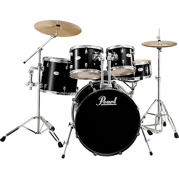 Pearl Forum 5-Piece Fusion Drum Set with Hardware Jet Black