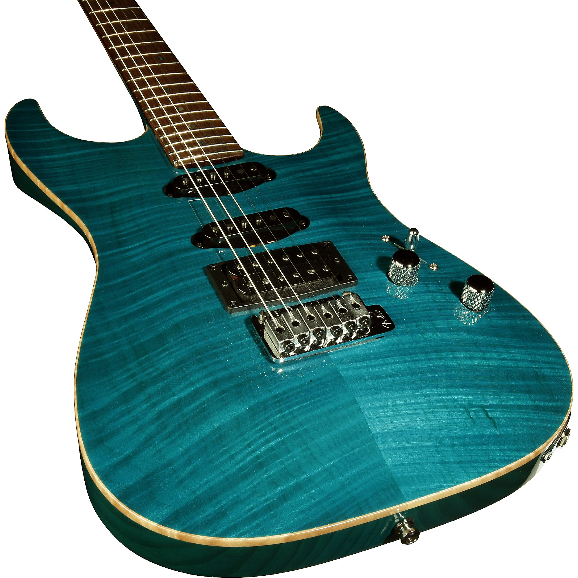Fender Showmaster FMT Electric Guitar Set Neck Transparent Cobalt