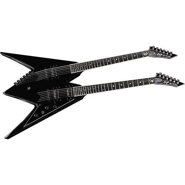 Platinum ESP DV8 Double-Neck Electric Guitar Black | Guitar Center