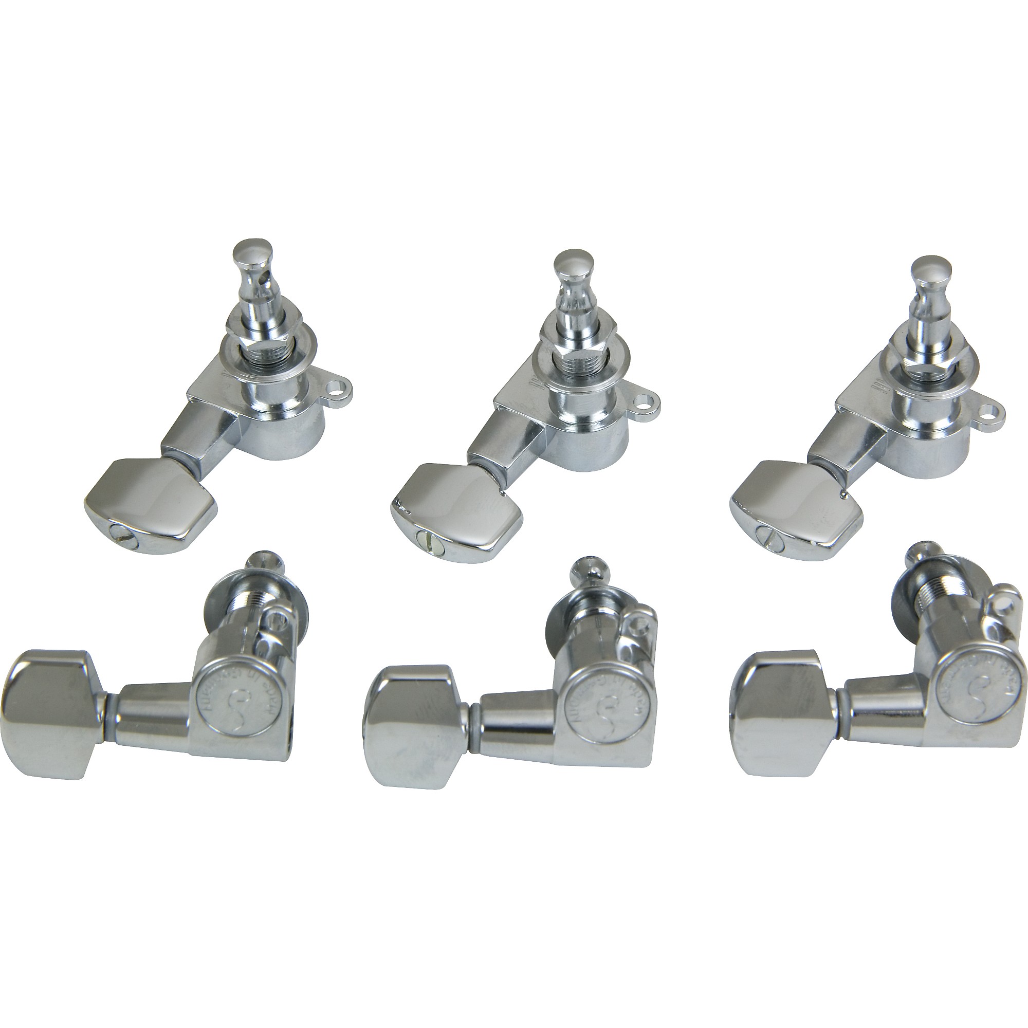 Schaller M6 Mini Tuning Machine Heads 6 In-Line Chrome | Guitar Center